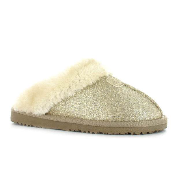 Gold hotsell sparkle slippers
