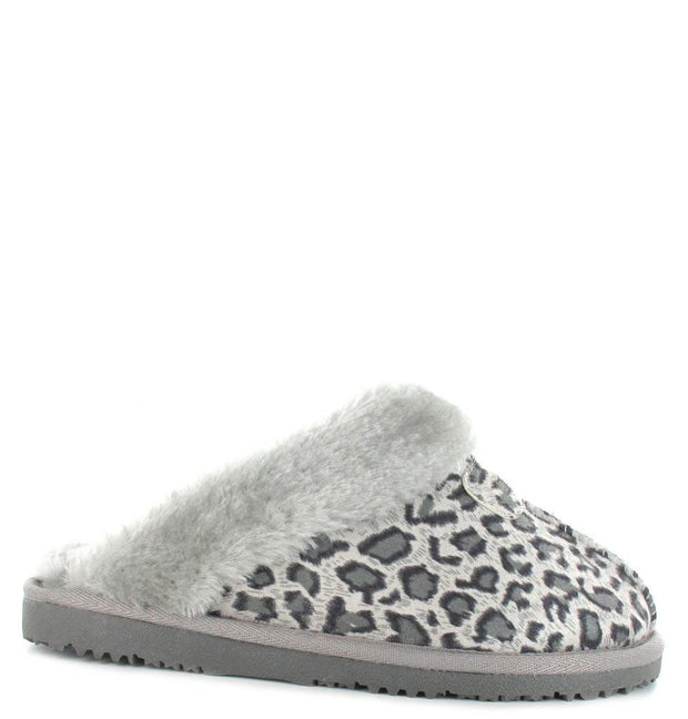 Grey leopard Slippers
