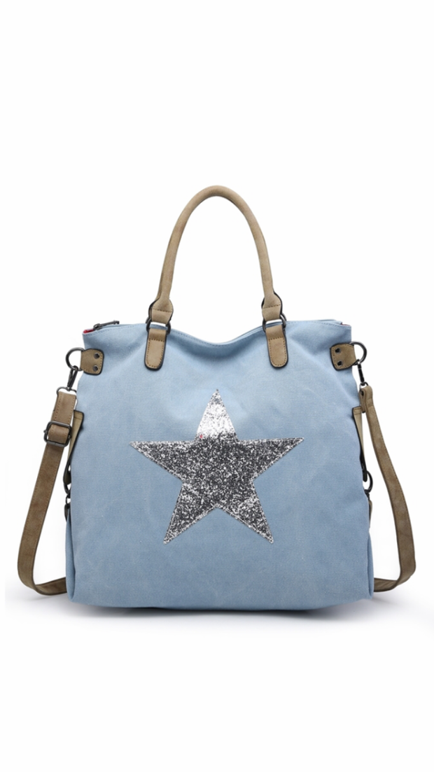 Baby blue Large Star Bag