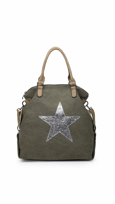 Khaki Large Star Bag